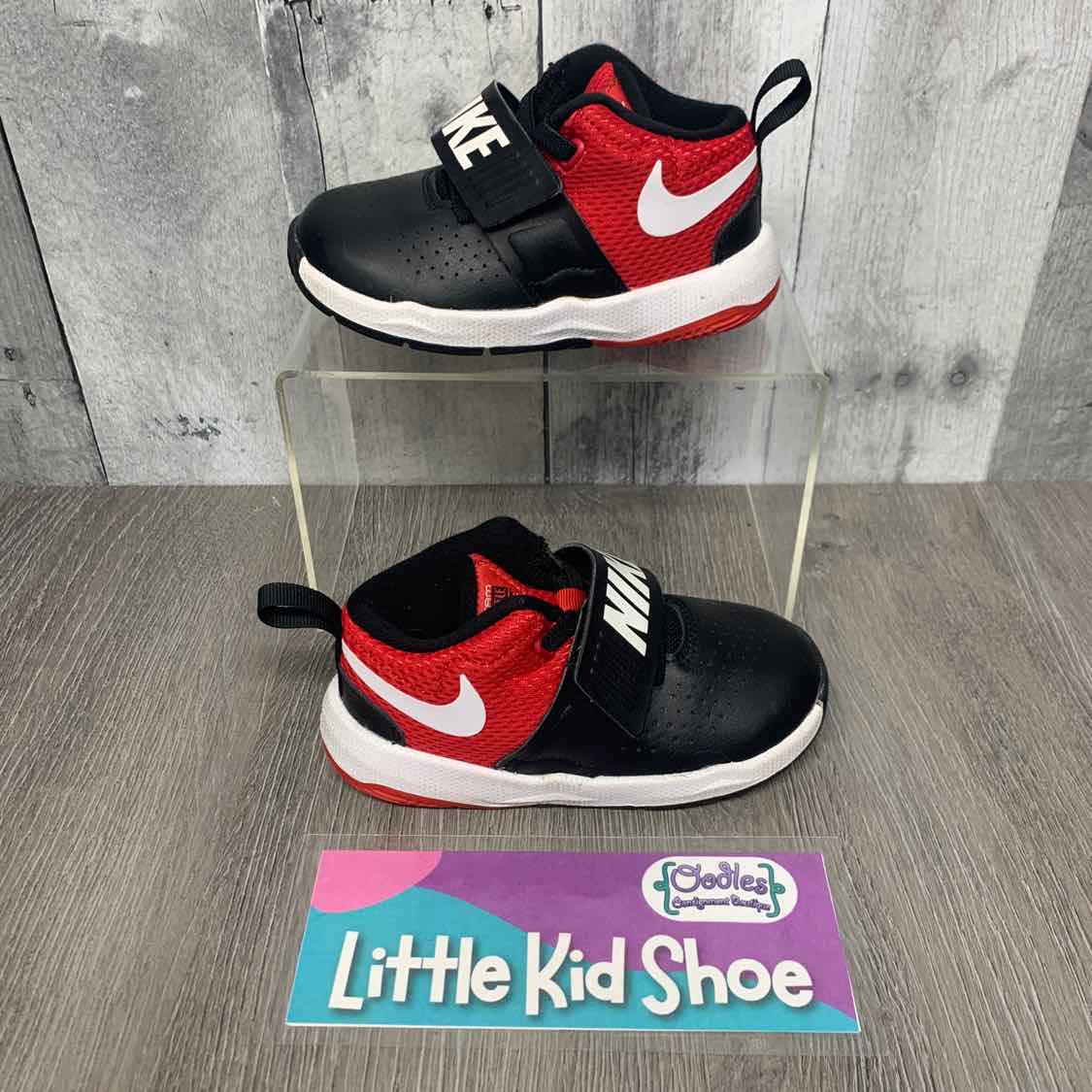 Size 8 Black/Red Sport Brand Sneakers