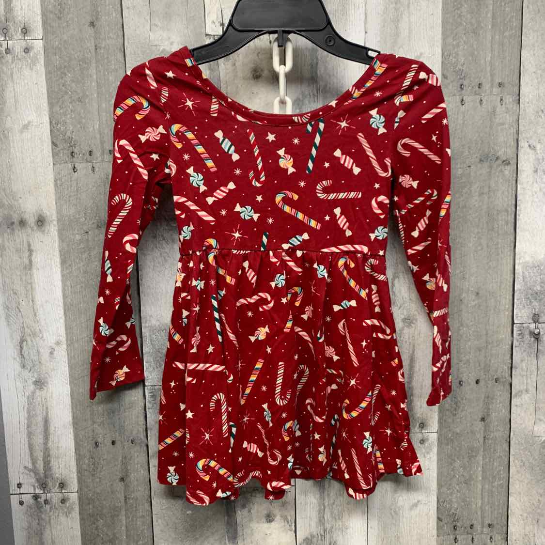 Size 5/6 Red Print Children's Place LS Dress