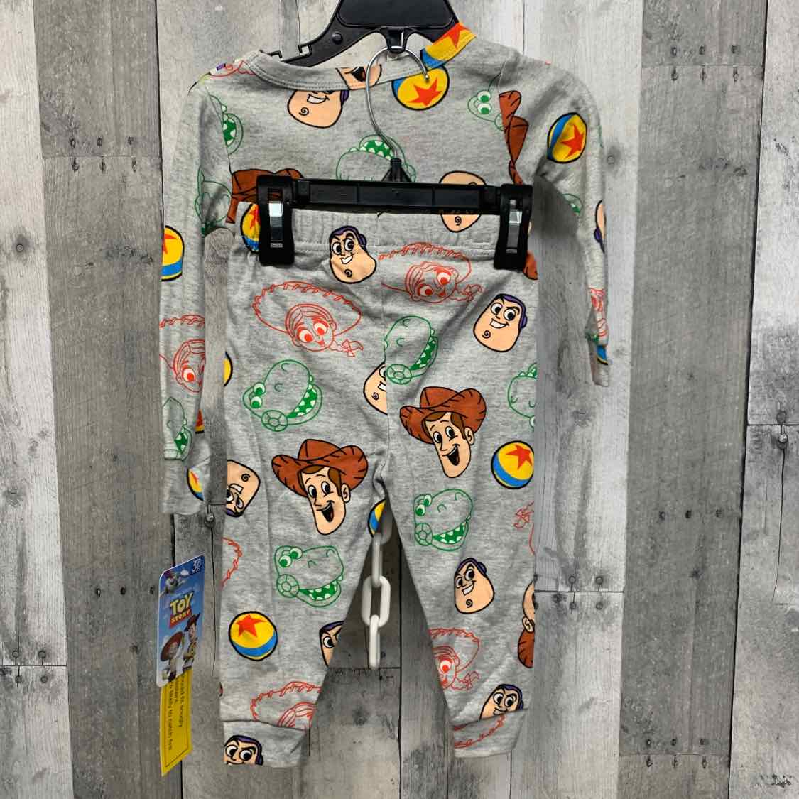 Size 18 Months Gray Print Disney 2pc PJs
