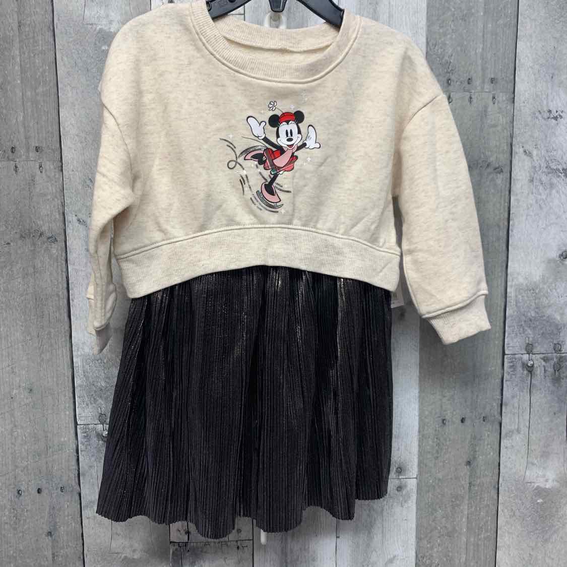 Size 2T Tan/Black Disney Dress