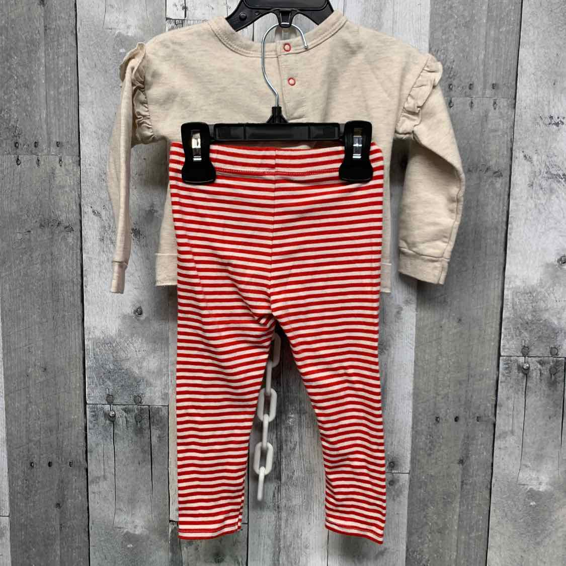 Size 18 Months Tan/Red Cat & Jack Shirt/Pants