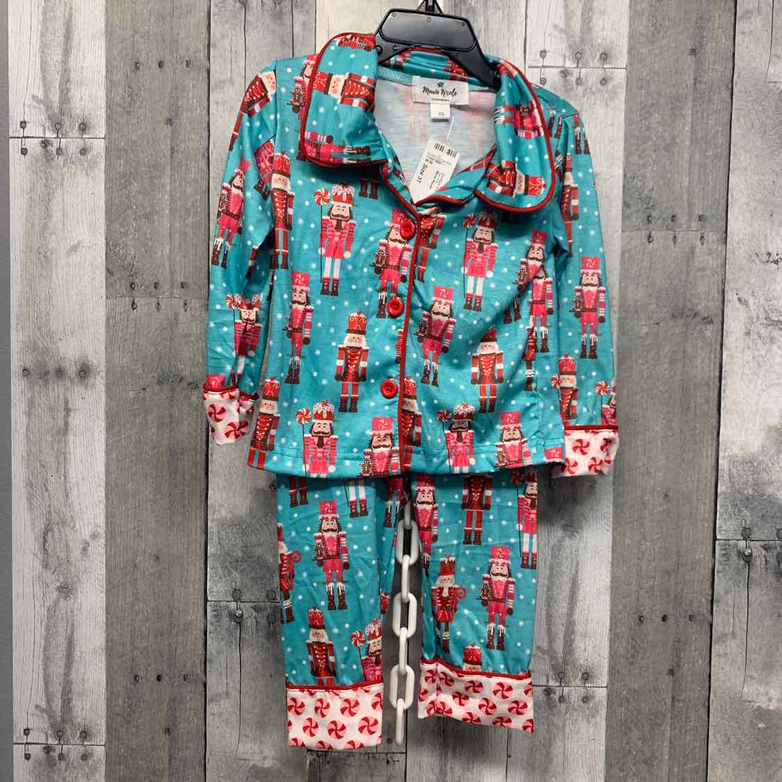 Size 3T Blue/Red Boutique Brand 2pc PJs