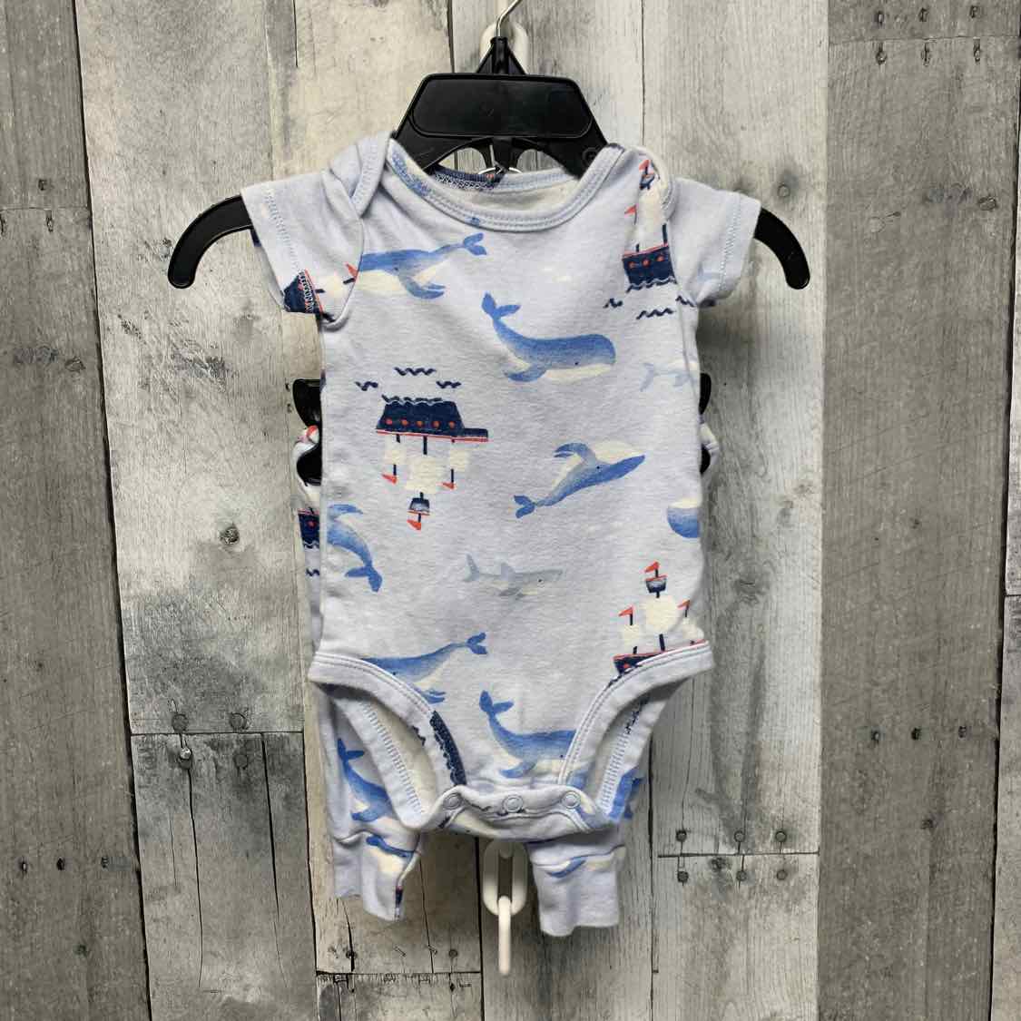 Size 3 Months Blue Print Just One You Shirt/Pants