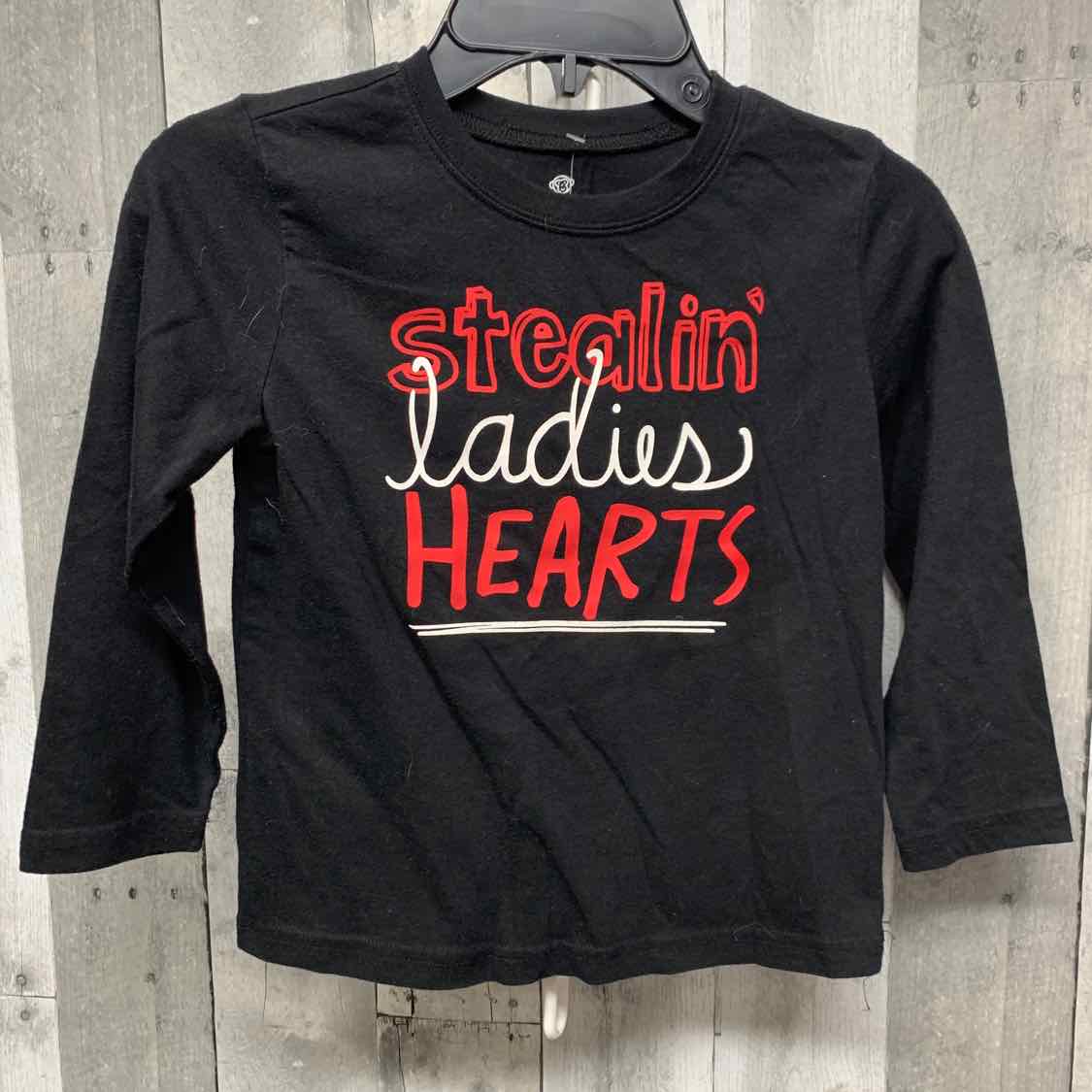 Size 5T Black/Red Okie Dokie Long Sleeve Shirt