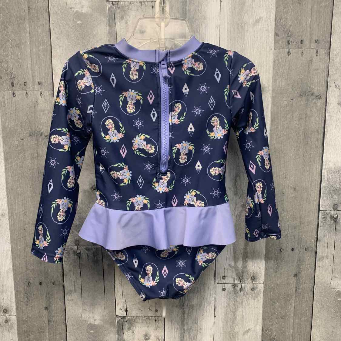 Size 3T Navy Print Disney Swim Suit - 1pc