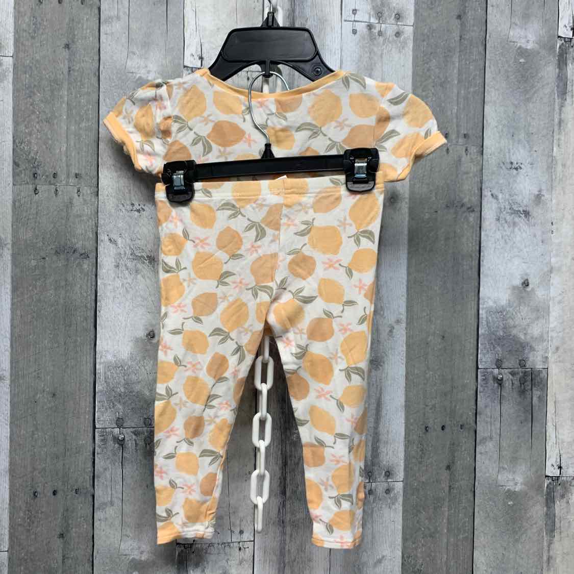 Size 4T Peach/White Bamboo 2pc PJs
