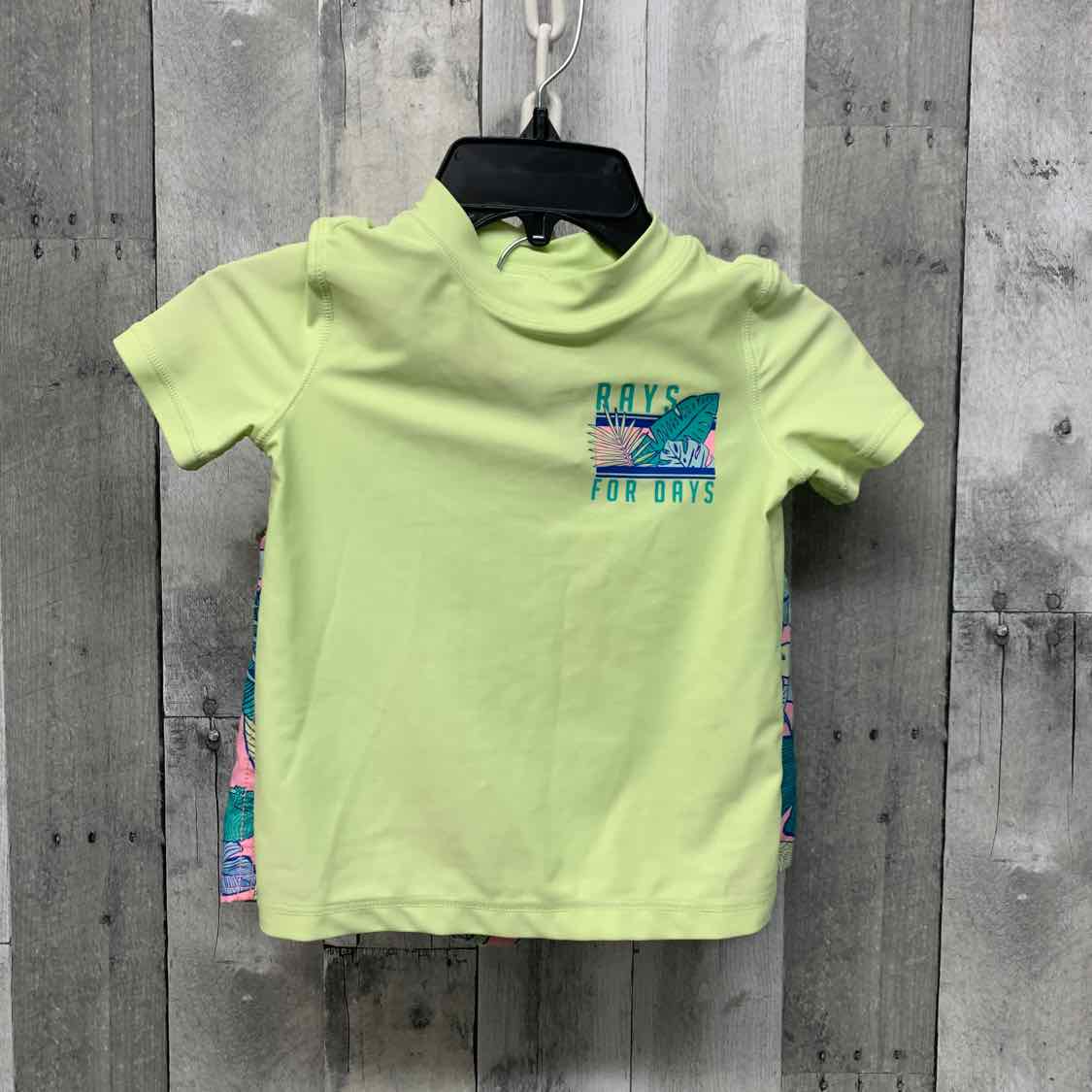 Size 4T Green/Pink Carter's 2pc+ Swim Top/Trunks