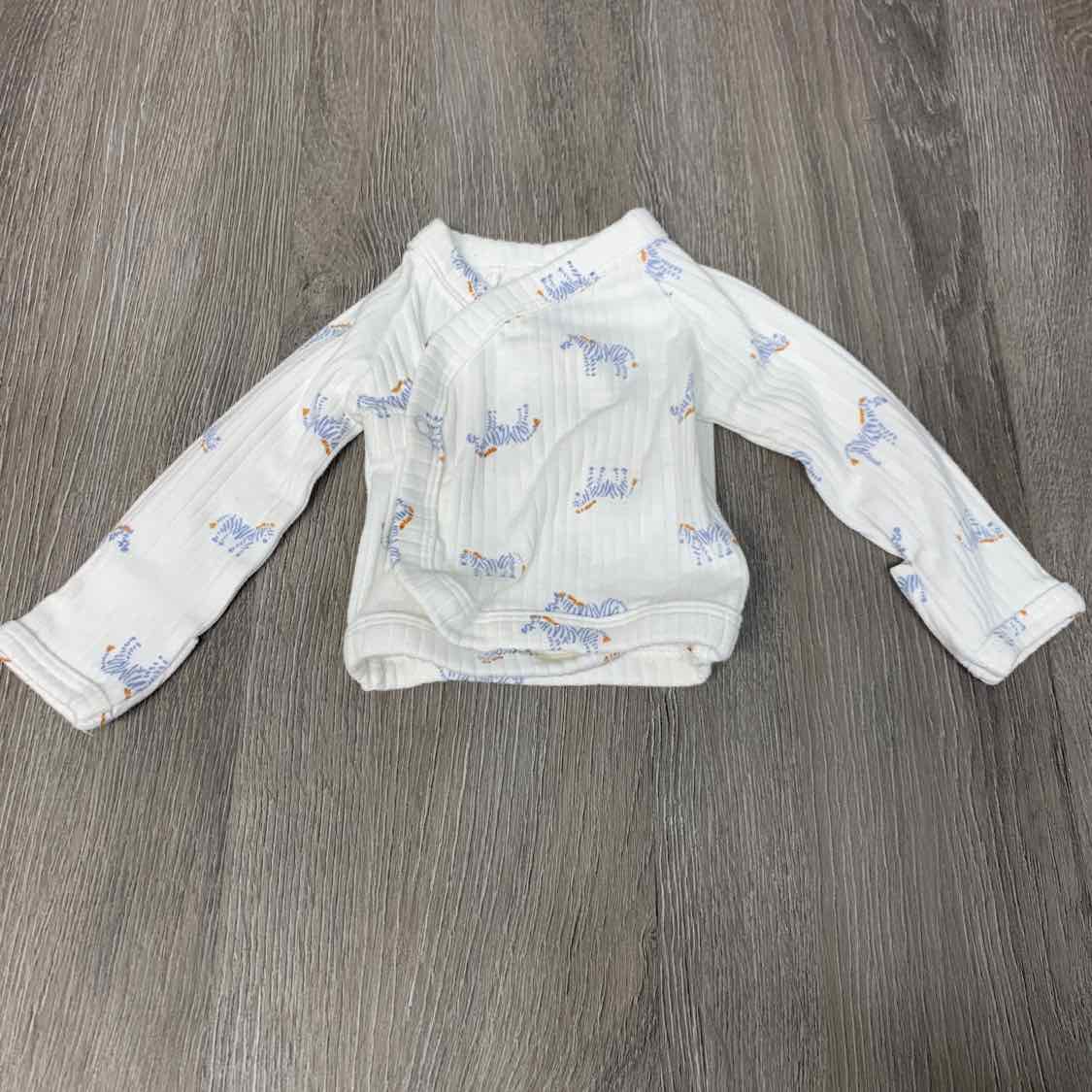 Size Preemie White/Blue Just One You Long Sleeve Shirt - OodlesCB