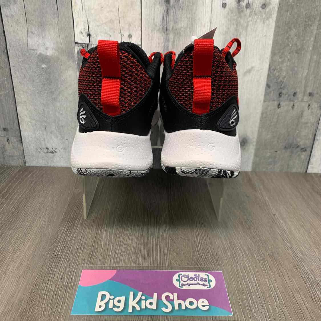 Size 5 Black/Red Sport Brand Sneakers