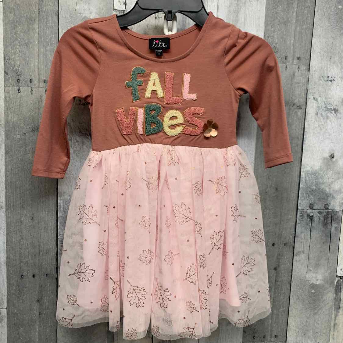 Size 4T Brown/Pink B Brand LS Dress