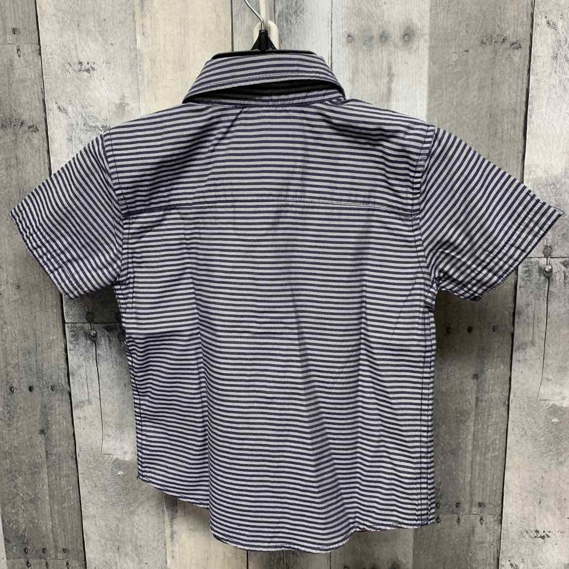 Size 4 Navy Striped B Brand Button Up