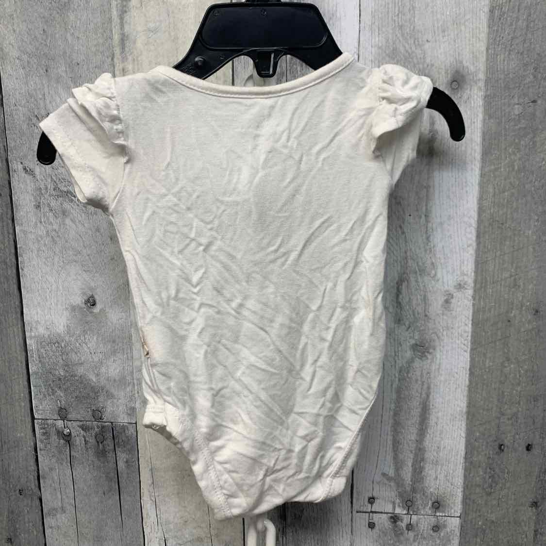 Size 0-3 Months White/Blue Mid Brand Bodysuit - OodlesCB