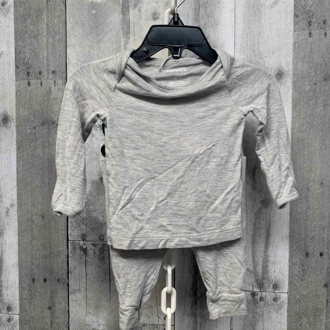 Size 3 Months Gray Just One You 2pc PJs