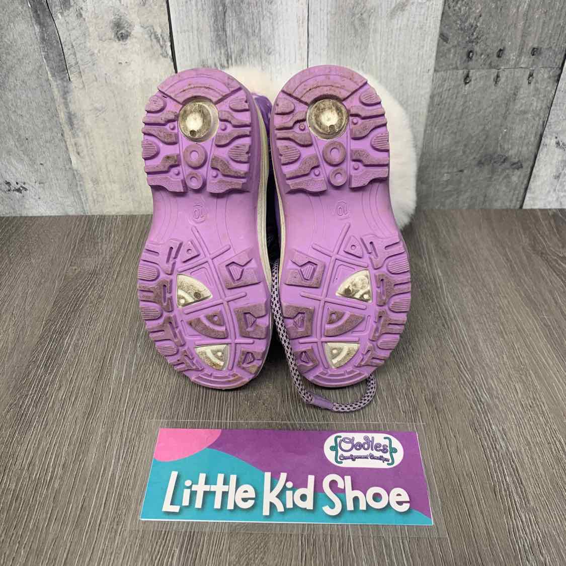 Size 10 Purple/White B Brand Snow Boots