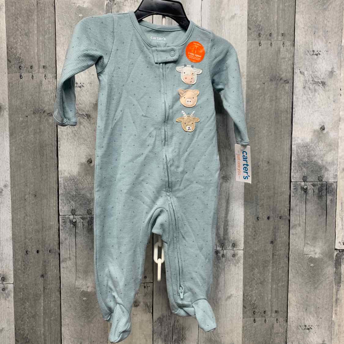 Size 6 Months Blue Just One You Footy PJs