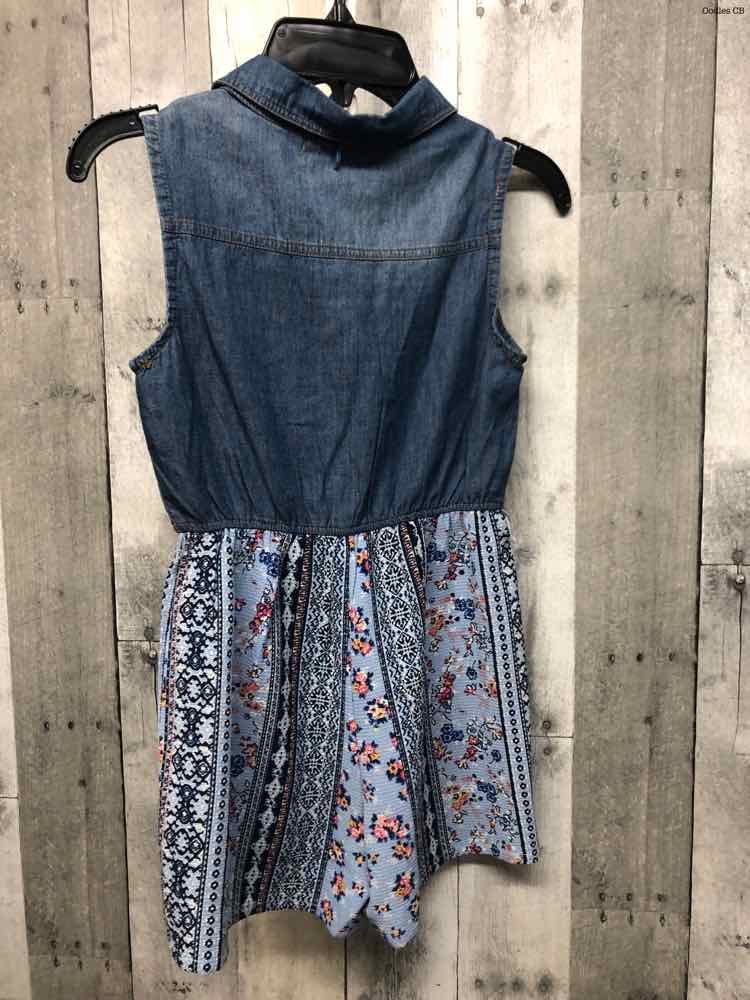 Size 7 Denim Graphic Knit Works Romper