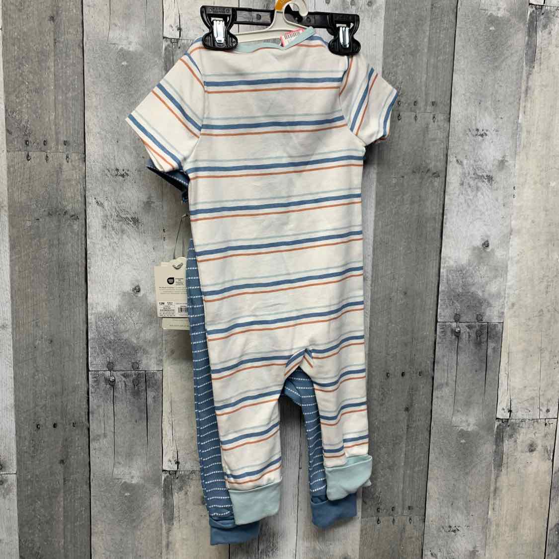 Size 12 Months Blue/White Cloud Island Romper