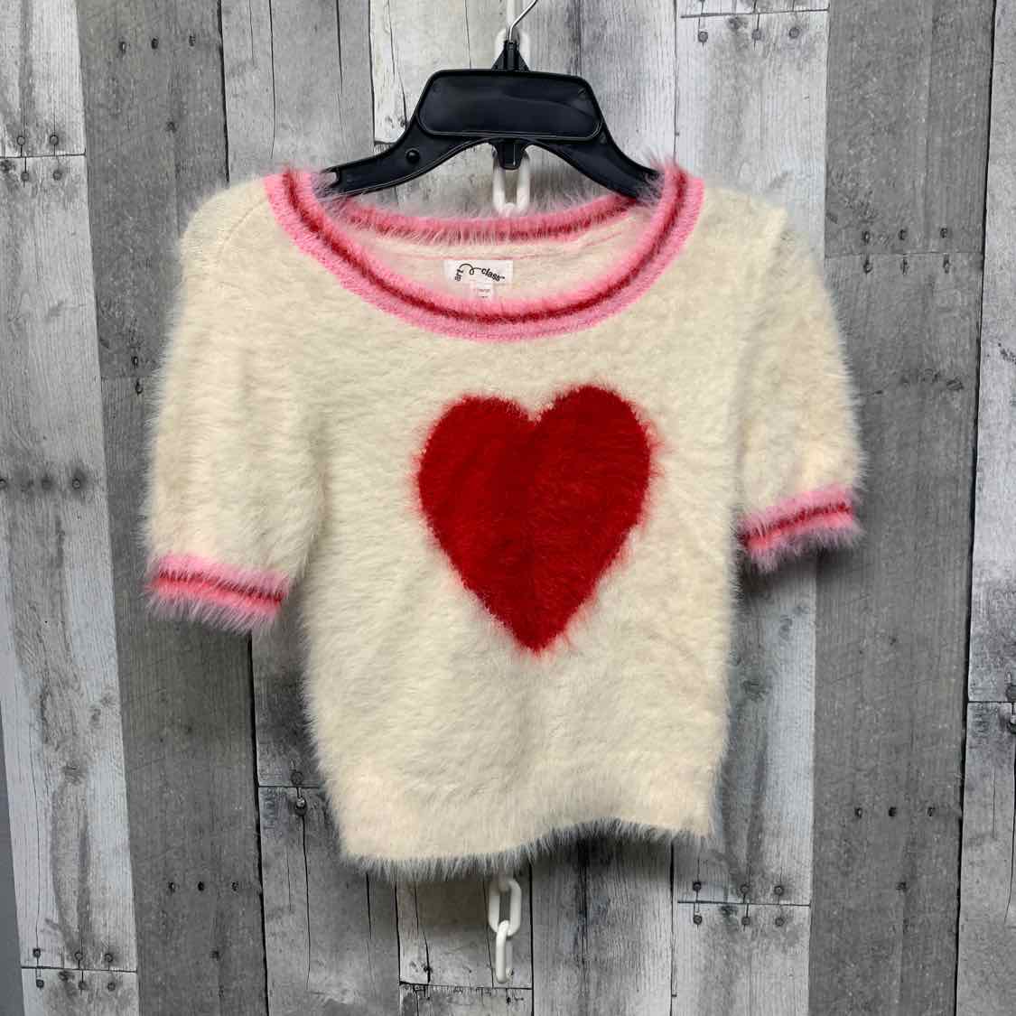 Size 10/12 Ivory/Red Art Class Short Sleeve Shirt