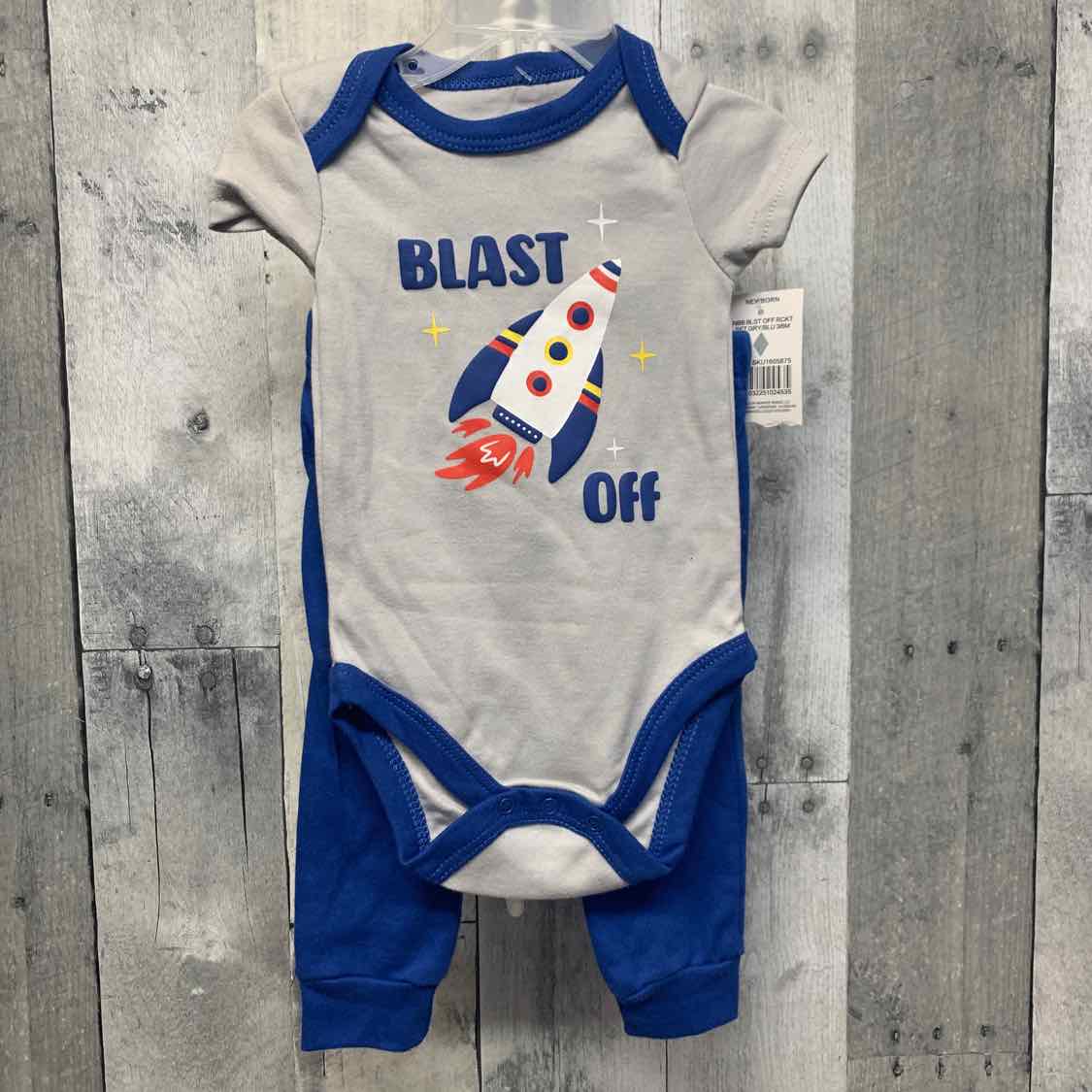 Size 3-6 Months Gray/Blue Kidgets Shirt/Pants