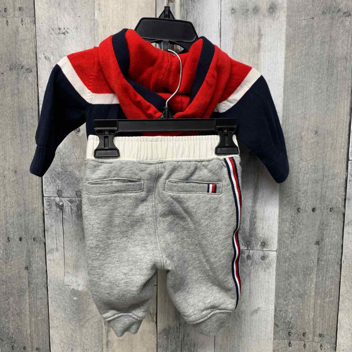 Size 3-6 Months Navy/Red Tommy Hilfiger Shirt/Pants