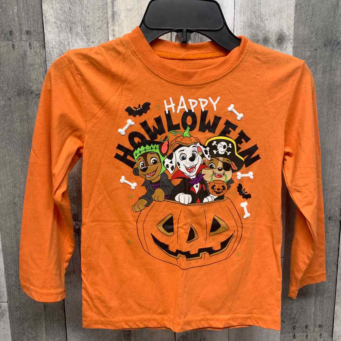 Size 4 Orange/Black Paw Patrol Long Sleeve Shirt