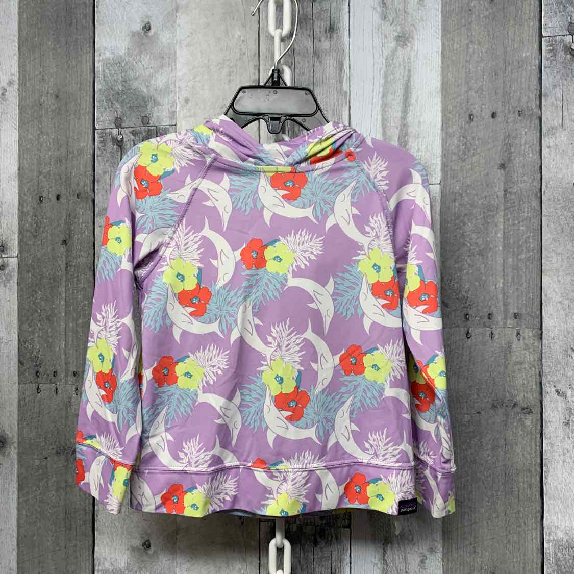 Size 3T Purple Print Name Brand Swim Top
