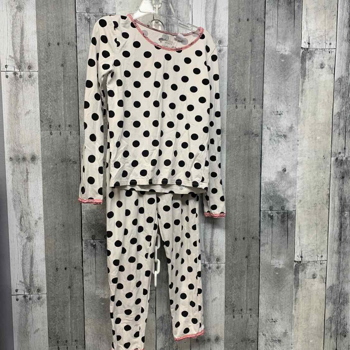 Size 10 White/Black B Brand 2pc PJs