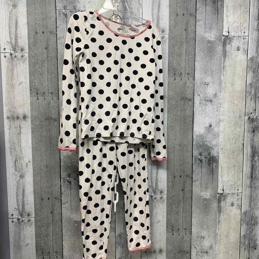 Size 10 White/Black B Brand 2pc PJs