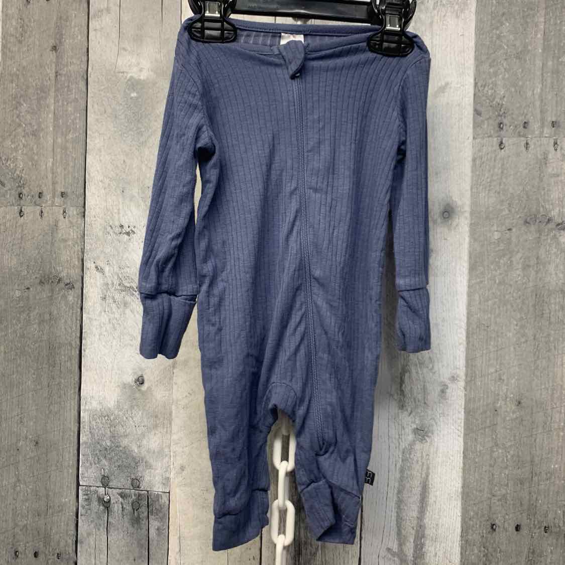 Size 0-3 Months Blue Modern Moments by Gerber Footy PJs