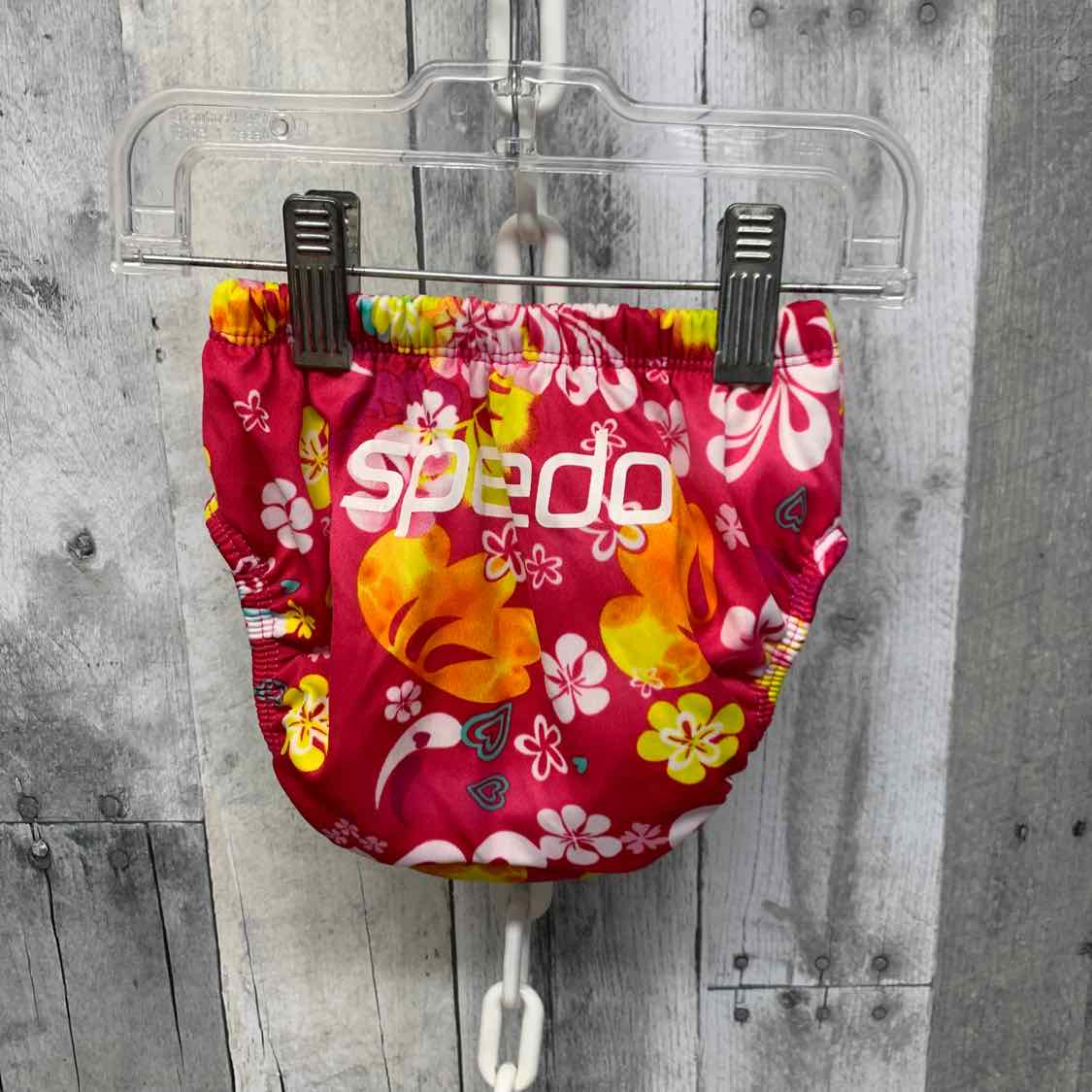 Size Medium Pink Print Speedo Swim Diaper