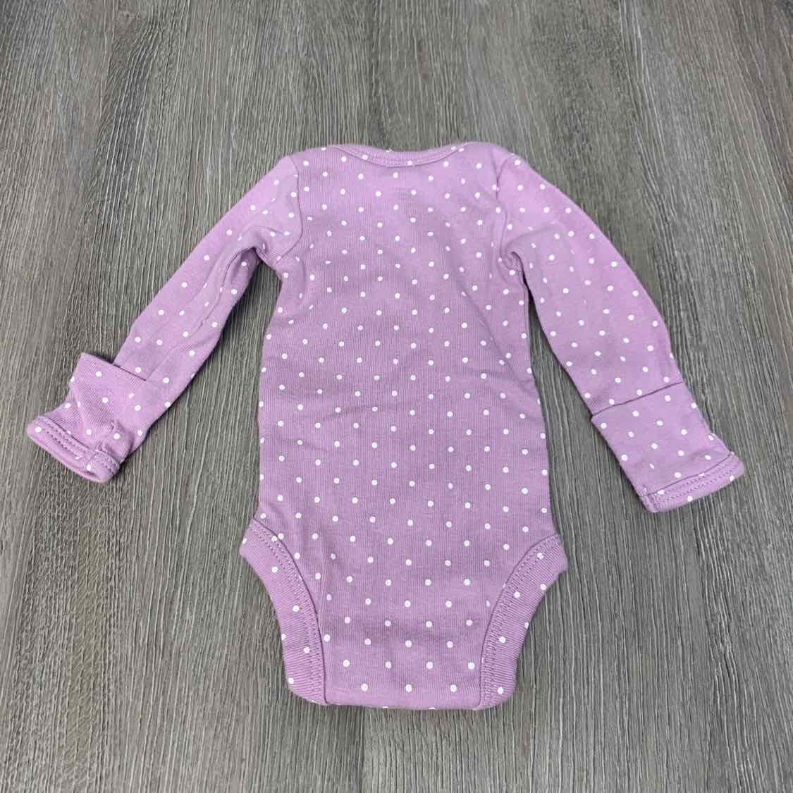 Size Preemie Purple Carter's Bodysuit