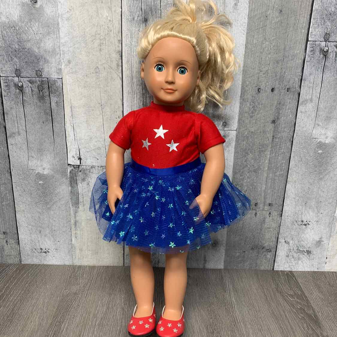 18" Stars TuTu Dress w/shoes