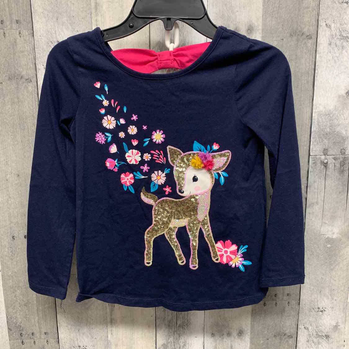 Size 7/8 Navy Graphic B Brand Long Sleeve Shirt