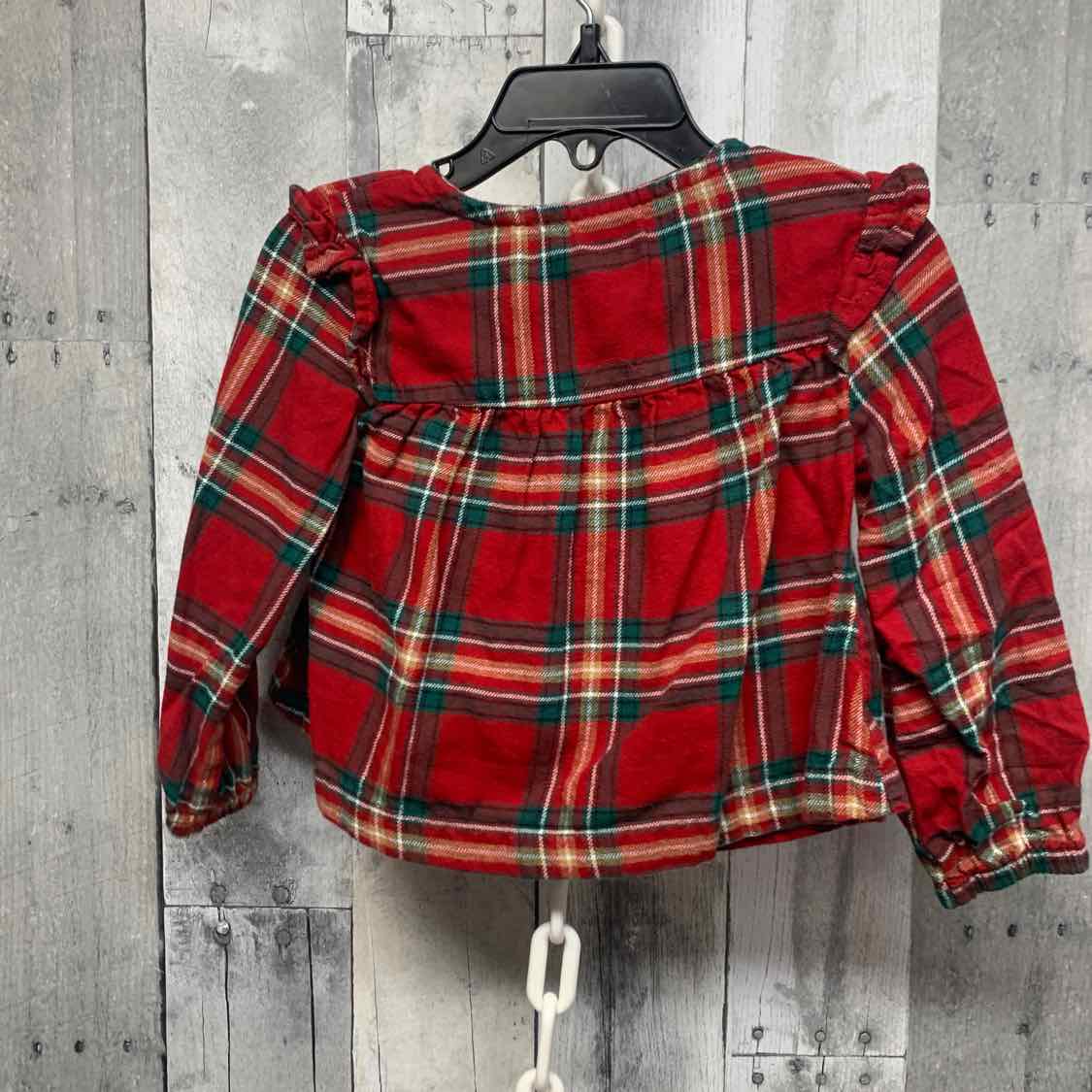 Size 24 Months Red/Green Carter's Long Sleeve Shirt