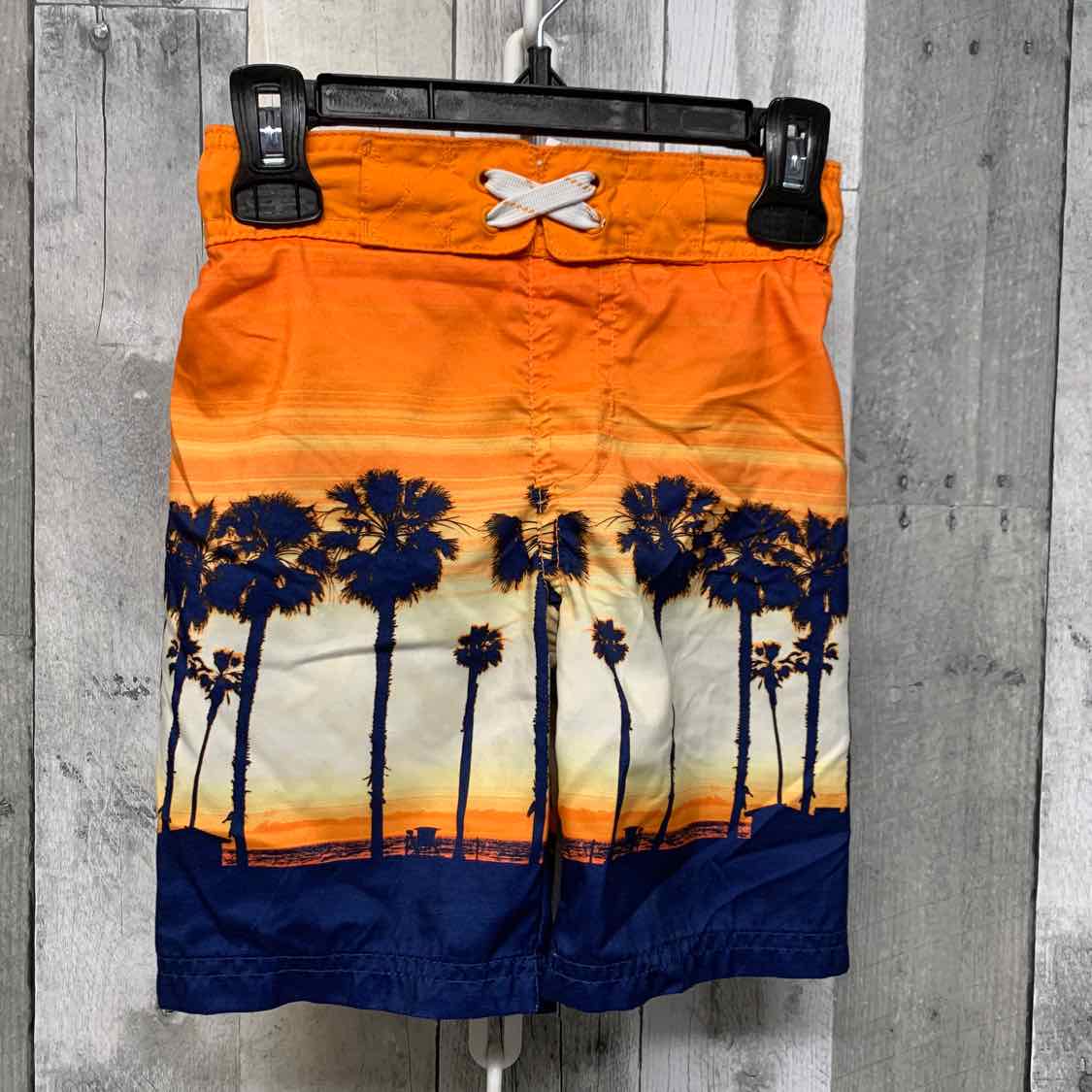 Size 4/5 Orange/Navy Cat & Jack Swim Trunks