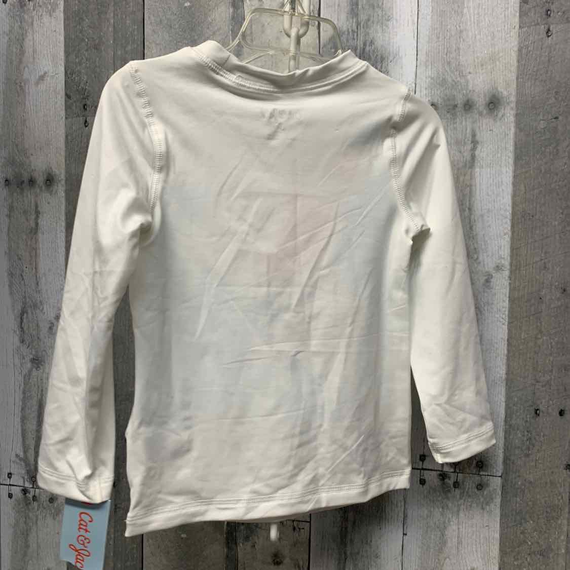 Size 3T White Graphic Cat & Jack Swim Top