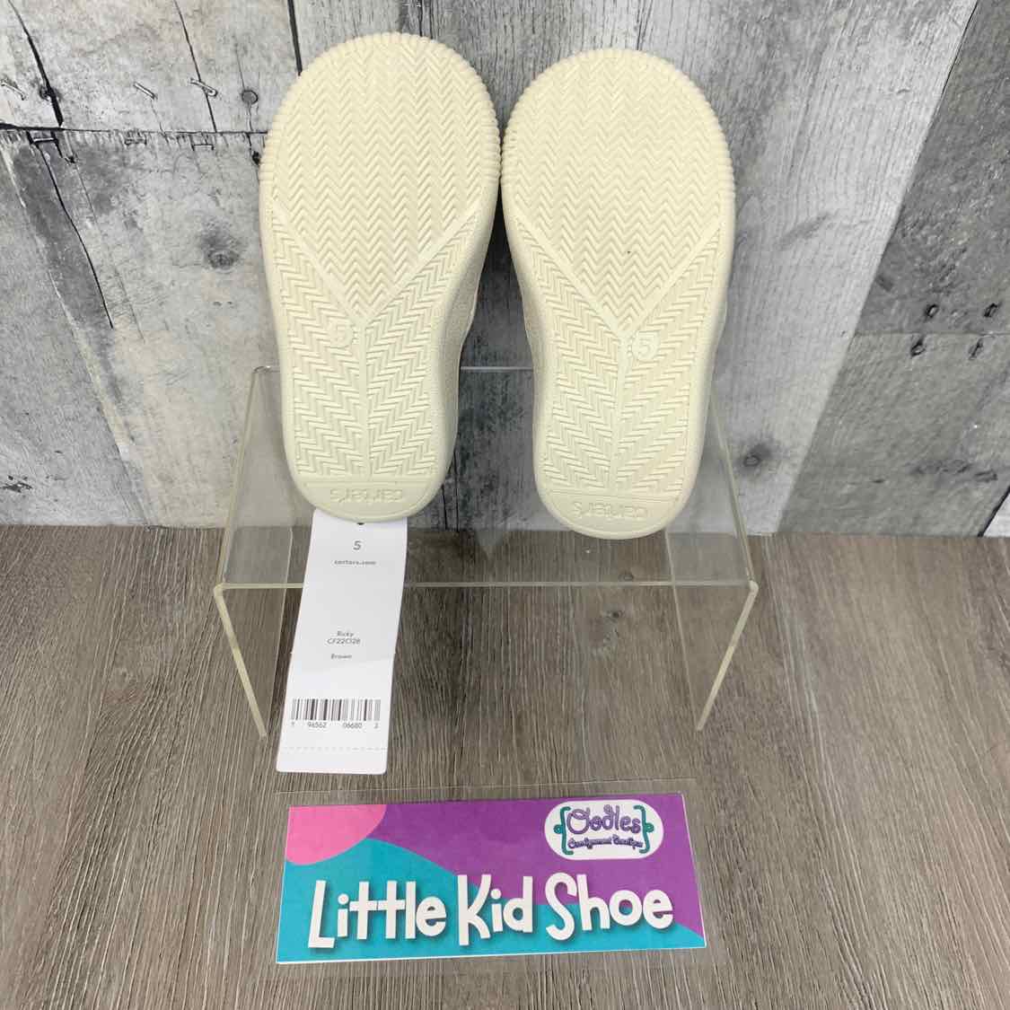 Size 5 Brown/White Carter's Sneakers
