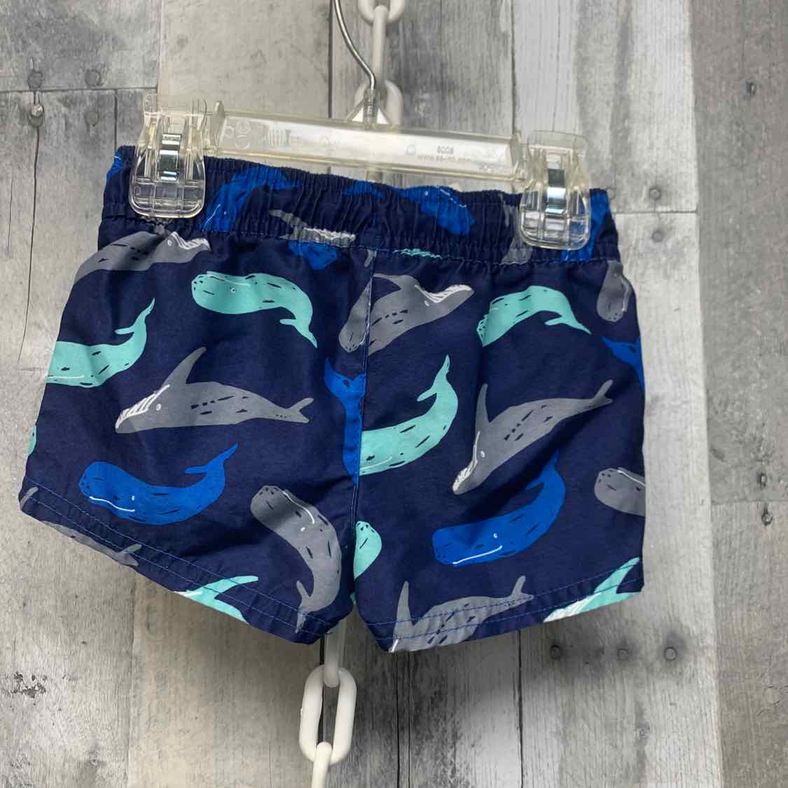 Size 6-9 Months Blue Print Cat & Jack Swim Trunks