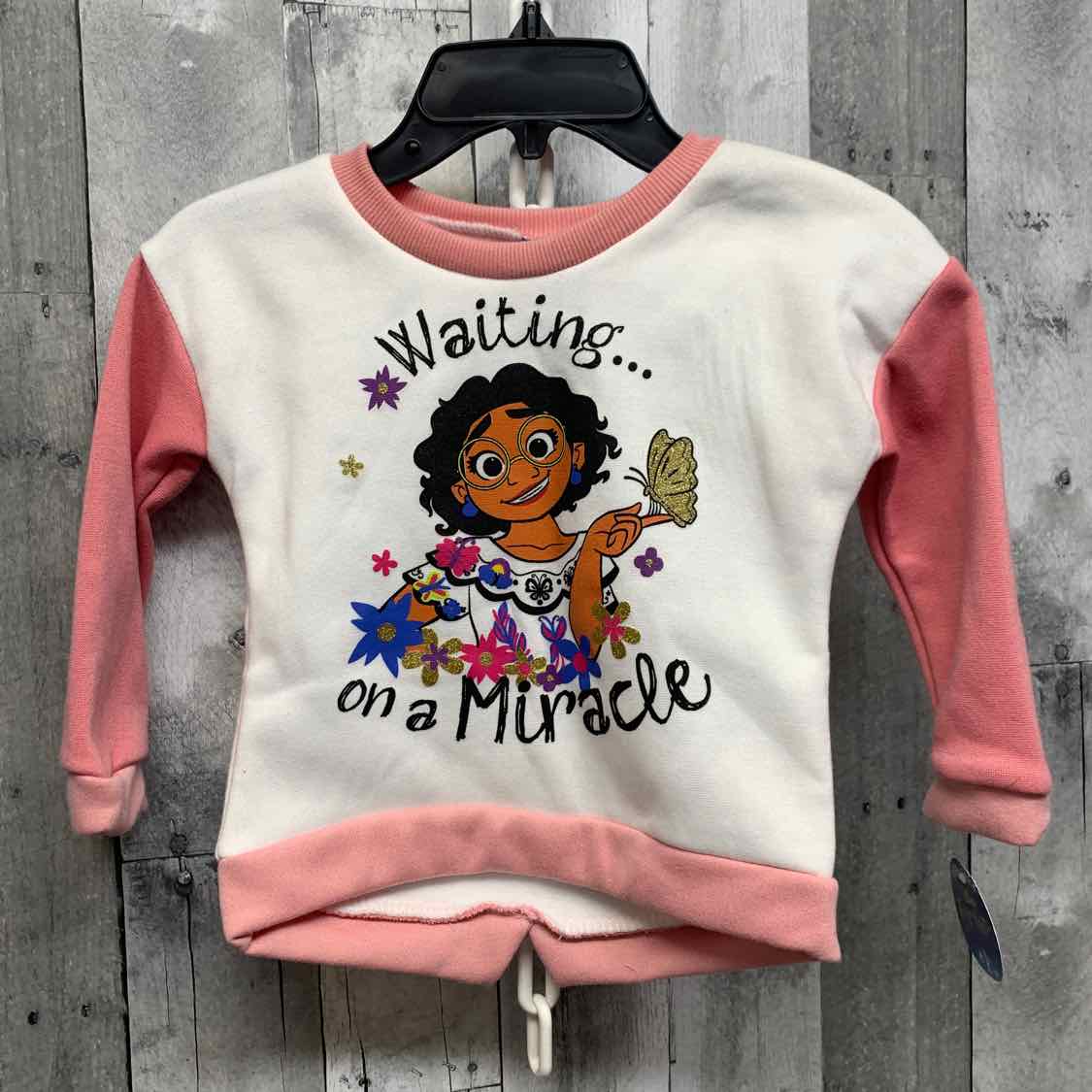 Size 4T Pink/White Disney Long Sleeve Shirt