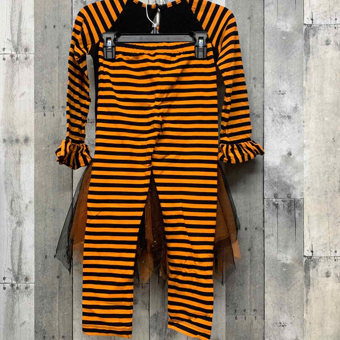 Size 8 Black/Orange Emily Rose 2pc Dress