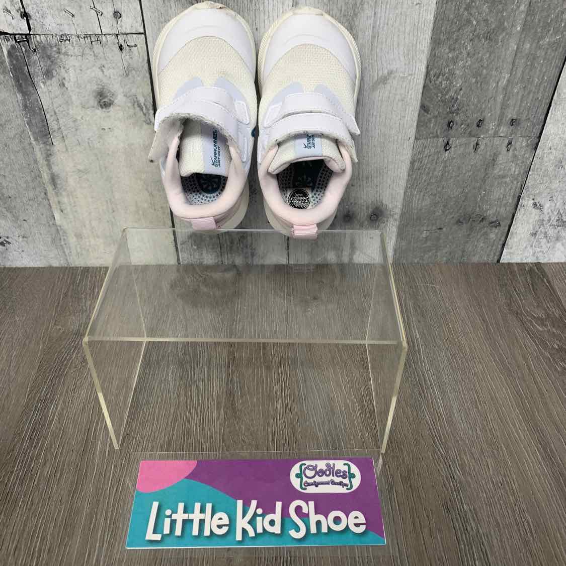 Size 5 White/Pink Sport Brand Sneakers