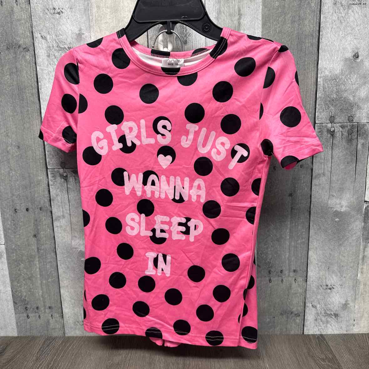 Size 10 Pink/Black B Brand 2pc PJs