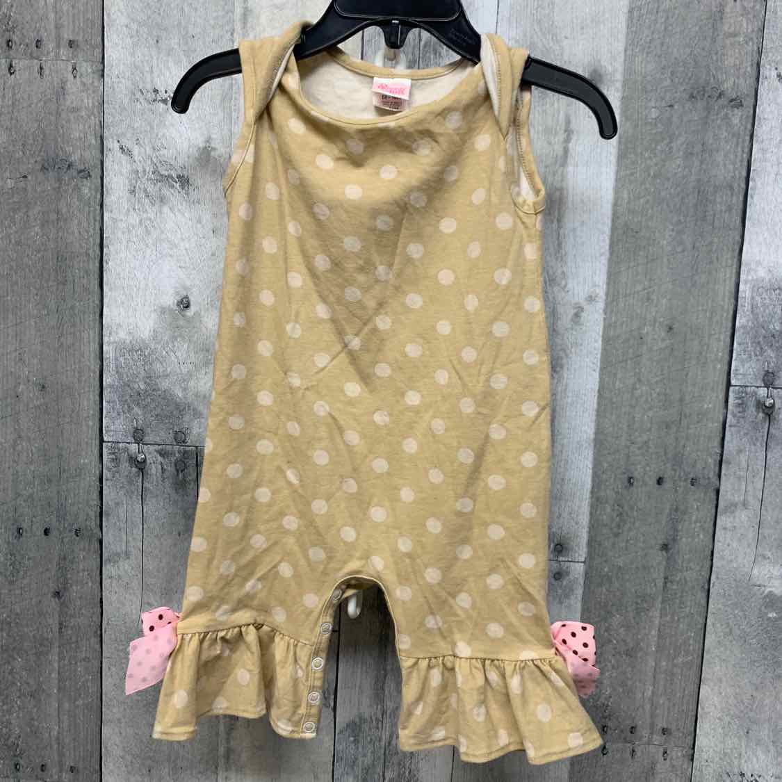 Size 12 Months Tan Print Boutique Brand Romper
