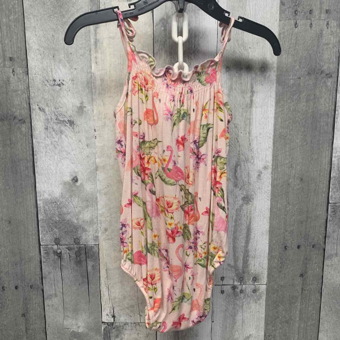 Size 12-18 Months Pink Print Posh Peanut Romper - OodlesCB