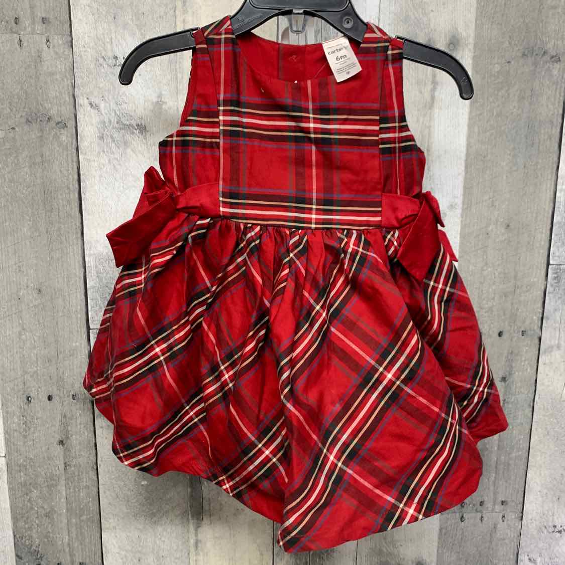 Size 6 Months Red Plaid Carter's Dress - Party