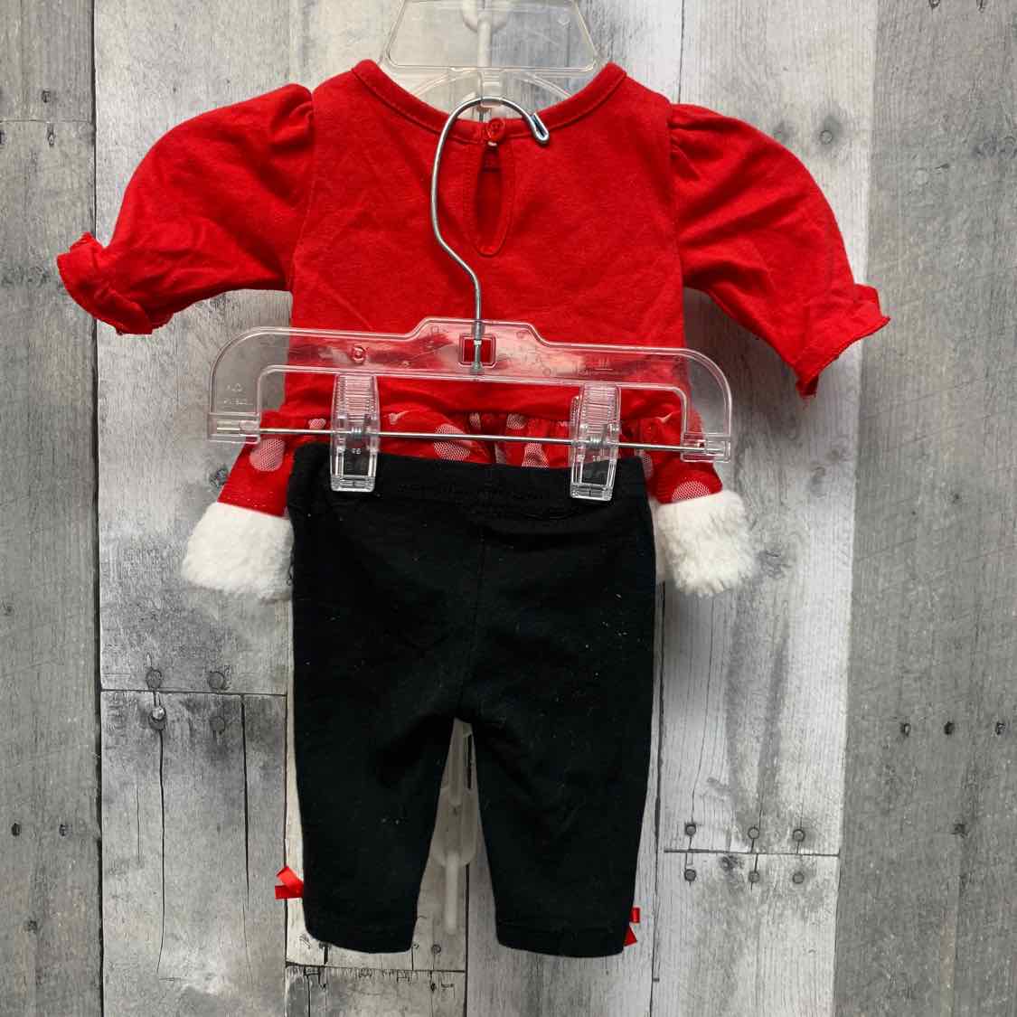 Size Newborn Red/Black Disney Shirt/Pants