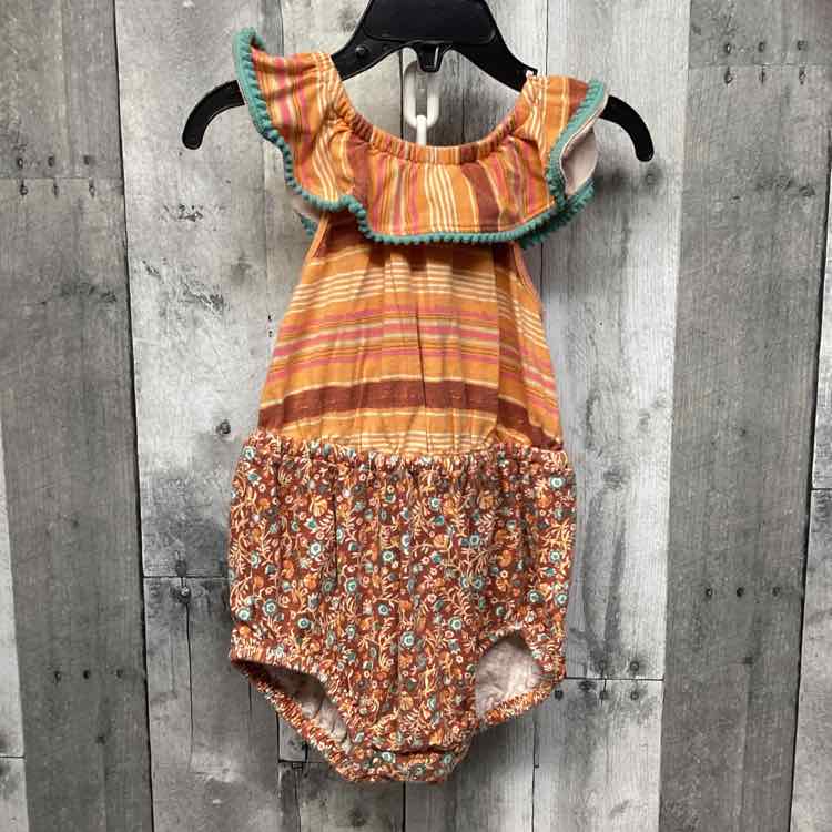 Size 18-24 Months Orange/Teal Matilda Jane Romper