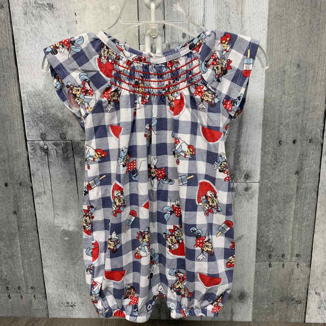 Size 12 Months Navy/Red Disney Romper