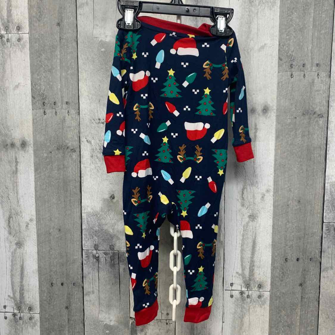 Size 6-9 Months Navy/Red Holiday Brands Footy PJs
