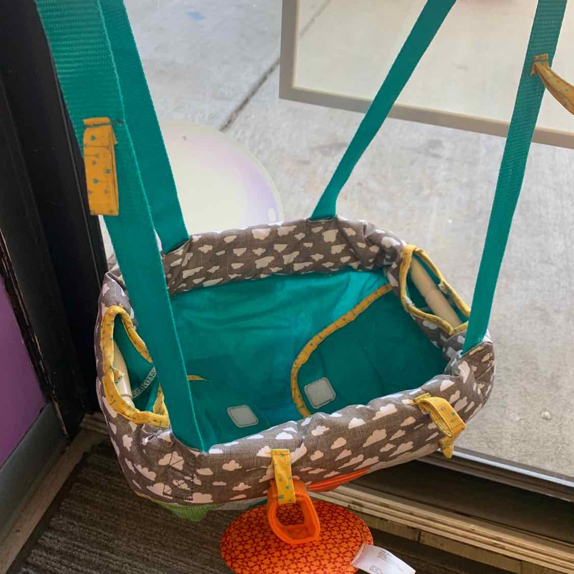Infantino Gray/Teal Doorway Jumper